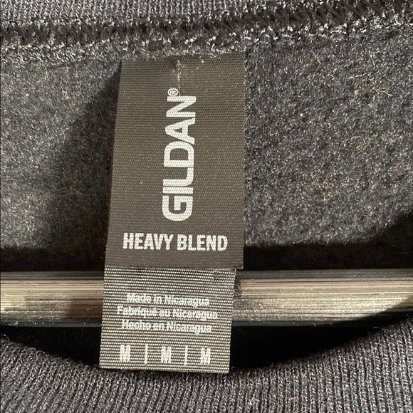Gildan Black Heavy Blend Sweatshirt “Vibrant.” Graphic Crewneck Pullover M - Picture 2 of 7